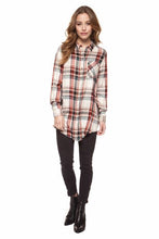 Load image into Gallery viewer, Plaid Button Up Tunic Shirt
