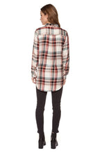 Load image into Gallery viewer, Plaid Button Up Tunic Shirt

