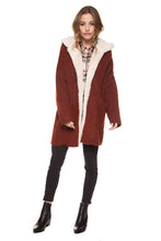 Load image into Gallery viewer, Hooded Open Cardigan Sherpa Jacket
