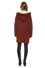 Load image into Gallery viewer, Hooded Open Cardigan Sherpa Jacket
