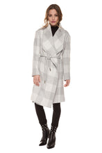 Load image into Gallery viewer, Shawl Collar Plaid Coat

