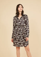Load image into Gallery viewer, Palm Print Anaid Tie Front Dress
