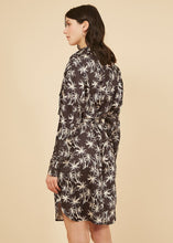 Load image into Gallery viewer, Palm Print Anaid Tie Front Dress
