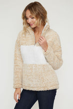Load image into Gallery viewer, Two Tone Sherpa Pullover w/Pockets
