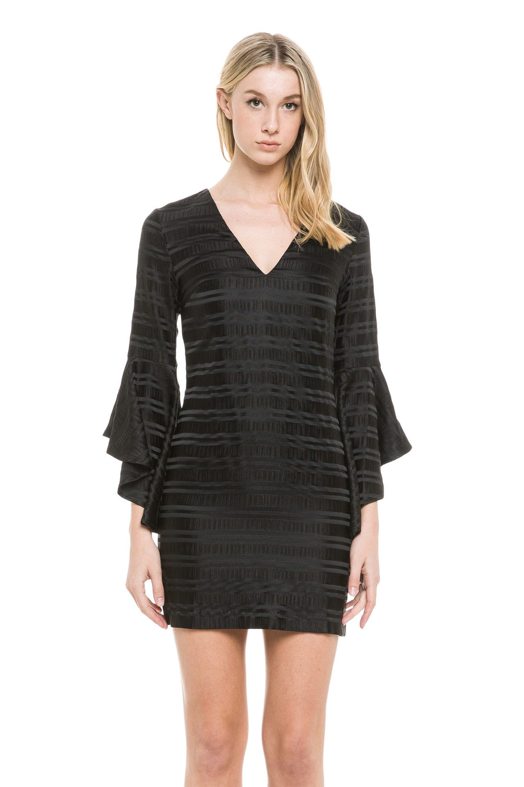 Cascading Sleeve Shift Dress