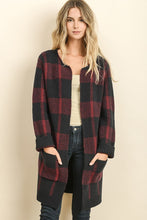 Load image into Gallery viewer, Plaid Sweater Cardigan
