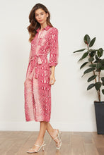 Load image into Gallery viewer, Tori Button Down Snake Print Dress
