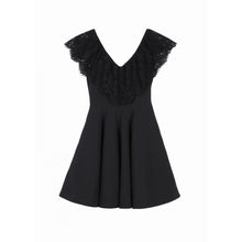 Load image into Gallery viewer, Lace Trim V-Neck Dress w/Pockets

