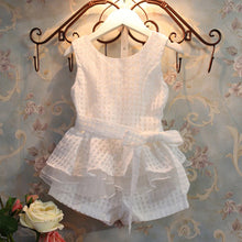 Load image into Gallery viewer, Little Girls Organza Ruffle Hem Top &amp; Shorts
