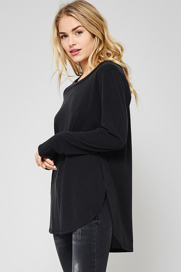 Modal Tee w/Side Split