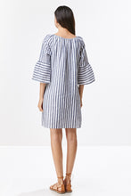 Load image into Gallery viewer, Bell Sleeve Strip Dress w/Pockets
