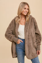 Load image into Gallery viewer, Sherpa Hooded Jacket in Ash
