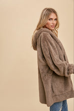 Load image into Gallery viewer, Sherpa Hooded Jacket in Ash
