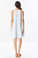 Load image into Gallery viewer, Chambray Dress with Ruffle Trim
