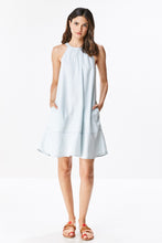 Load image into Gallery viewer, Chambray Dress with Ruffle Trim
