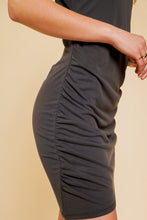 Load image into Gallery viewer, Ruched Tulip Hem Knit Dress
