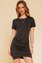 Load image into Gallery viewer, Ruched Tulip Hem Knit Dress
