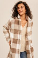 Load image into Gallery viewer, Sherpa Check Coat
