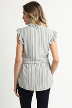 Load image into Gallery viewer, Front Tied Ruffle Sleeve Blouse
