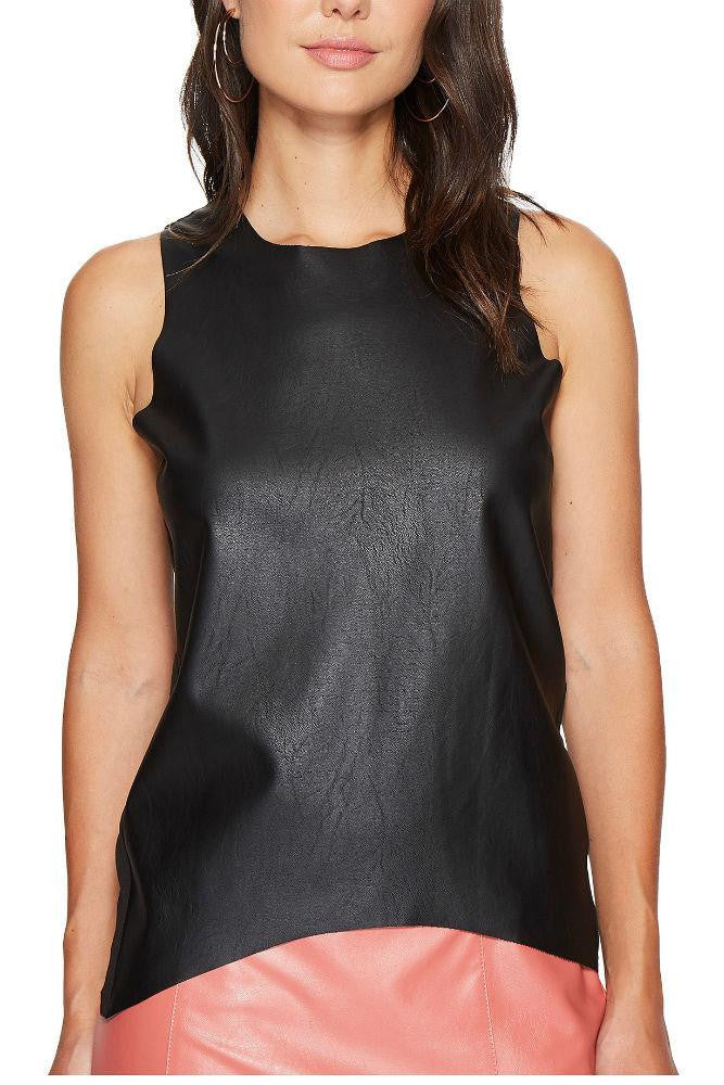 Paulina Faux Leather Tank