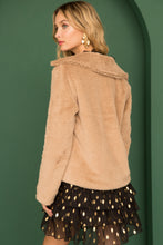 Load image into Gallery viewer, Faux Fur Jacket with Leopard Lining
