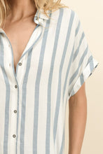 Load image into Gallery viewer, Striped Button Down Blouse
