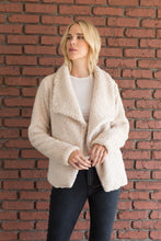 Load image into Gallery viewer, Faux Shearling Drape Front Jacket
