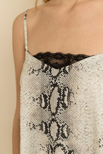 Load image into Gallery viewer, Snakeskin Satin Cami

