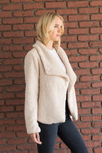 Load image into Gallery viewer, Faux Shearling Drape Front Jacket
