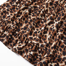 Load image into Gallery viewer, Little Girls Leopard Print Ruffle Collar Dress
