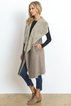 Load image into Gallery viewer, Long Faux Shearling Vest

