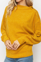 Load image into Gallery viewer, Asymmetrical Zipper Dolman Sweater
