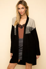 Load image into Gallery viewer, Two Tone Chevron Open Cardigan
