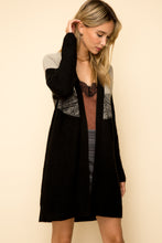 Load image into Gallery viewer, Two Tone Chevron Open Cardigan
