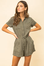 Load image into Gallery viewer, Cinch Waist Utility Romper
