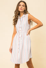 Load image into Gallery viewer, Alea Striped Button Down Dress
