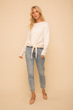 Load image into Gallery viewer, Tie Front Soft Fuzzy Sweater
