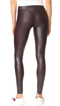 Load image into Gallery viewer, SPANX Burgundy Faux Leather Leggings
