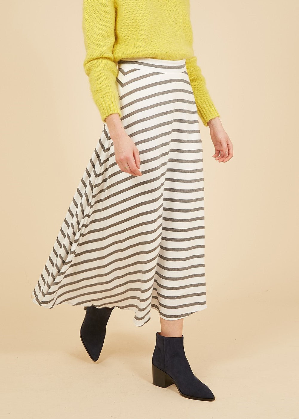 Elisia Midi Stripe Skirt
