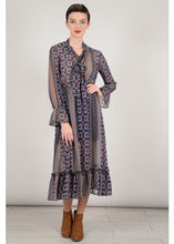 Load image into Gallery viewer, Print Long Dress with Belt
