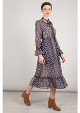 Load image into Gallery viewer, Print Long Dress with Belt
