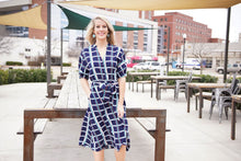 Load image into Gallery viewer, Abeline Plaid Midi Dress with Tie
