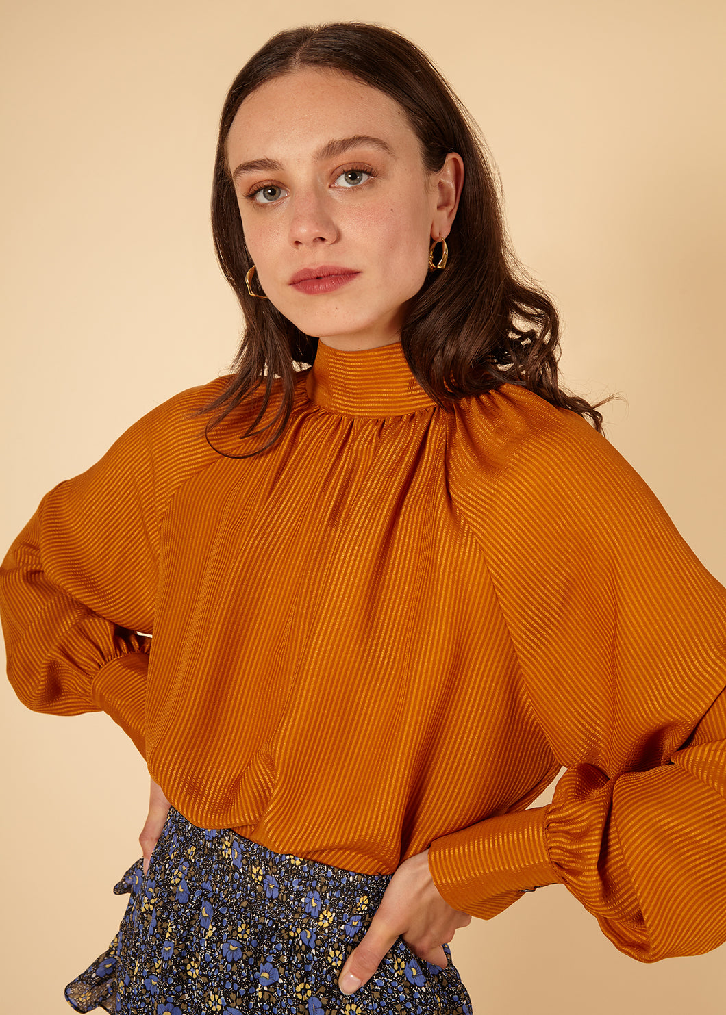 CARON STRIPE BLOUSE