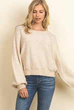 Load image into Gallery viewer, Bubble Sleeve Raglan Sweater
