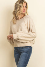 Load image into Gallery viewer, Bubble Sleeve Raglan Sweater
