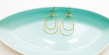 Load image into Gallery viewer, Gold Double Teardrop Earrings
