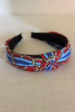 Load image into Gallery viewer, Blue Chain Knotted Headband
