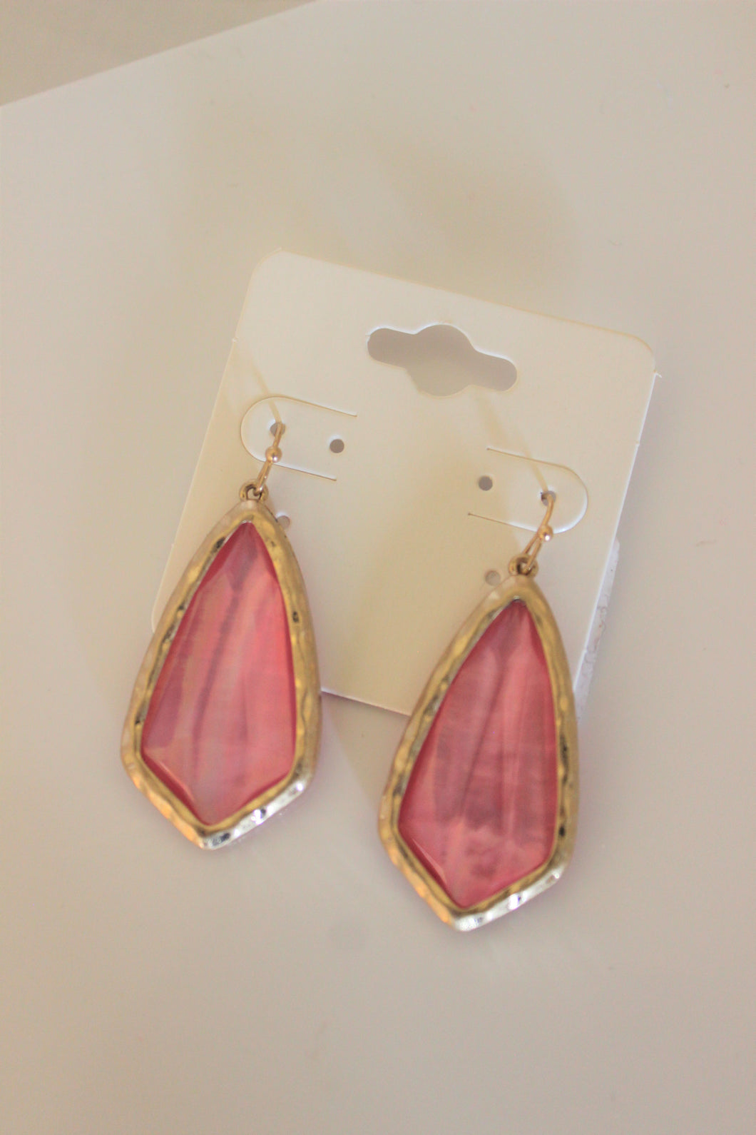Pink Diamond Drop Earrings