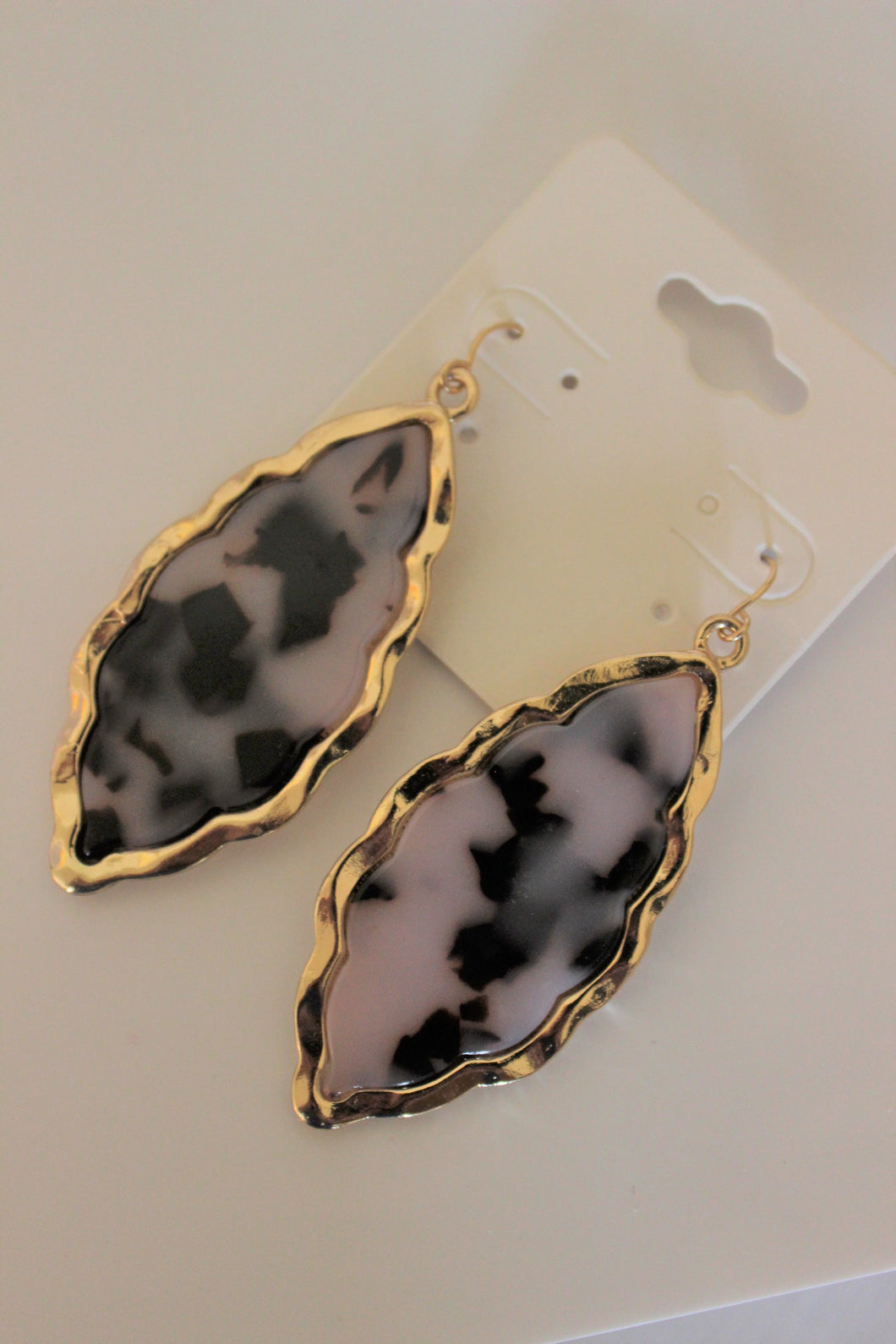 Marble Lucite Earrings