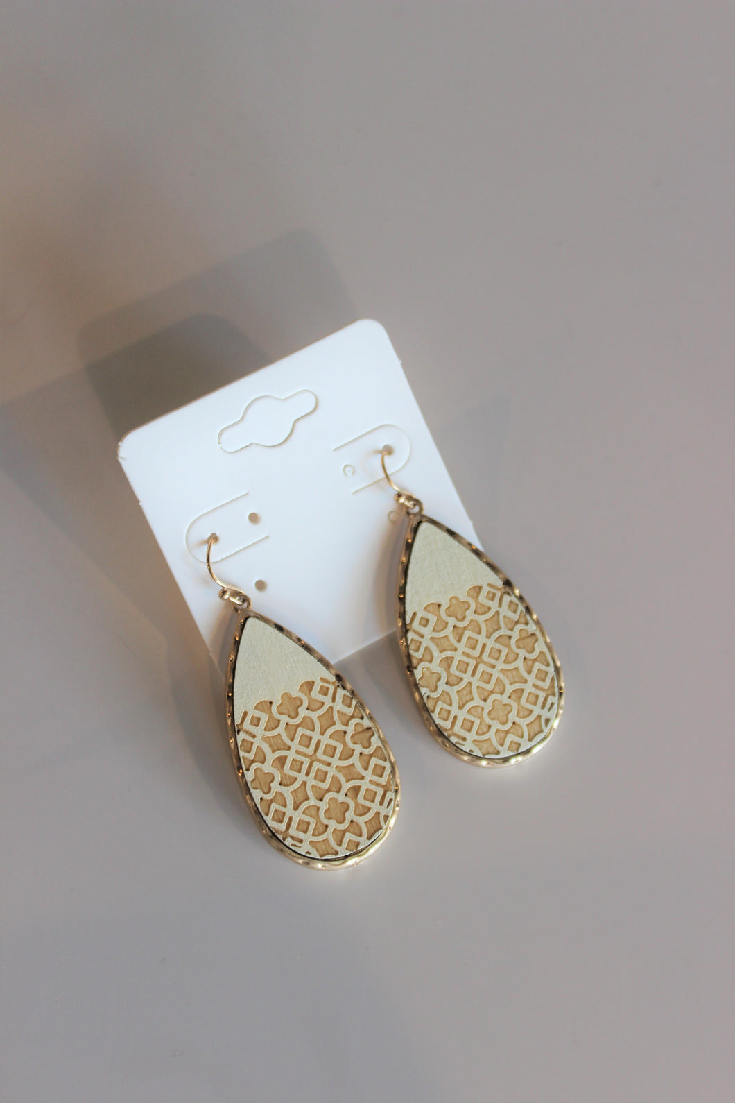 Teardrop Filigree Drop Earrings